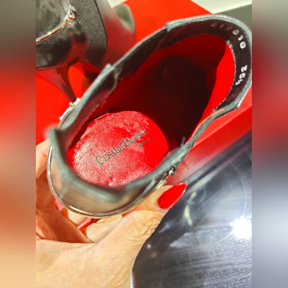 Cesare Paciotti - Women's Black Leather Booties, Size 35.5 - Picture 4 of 5